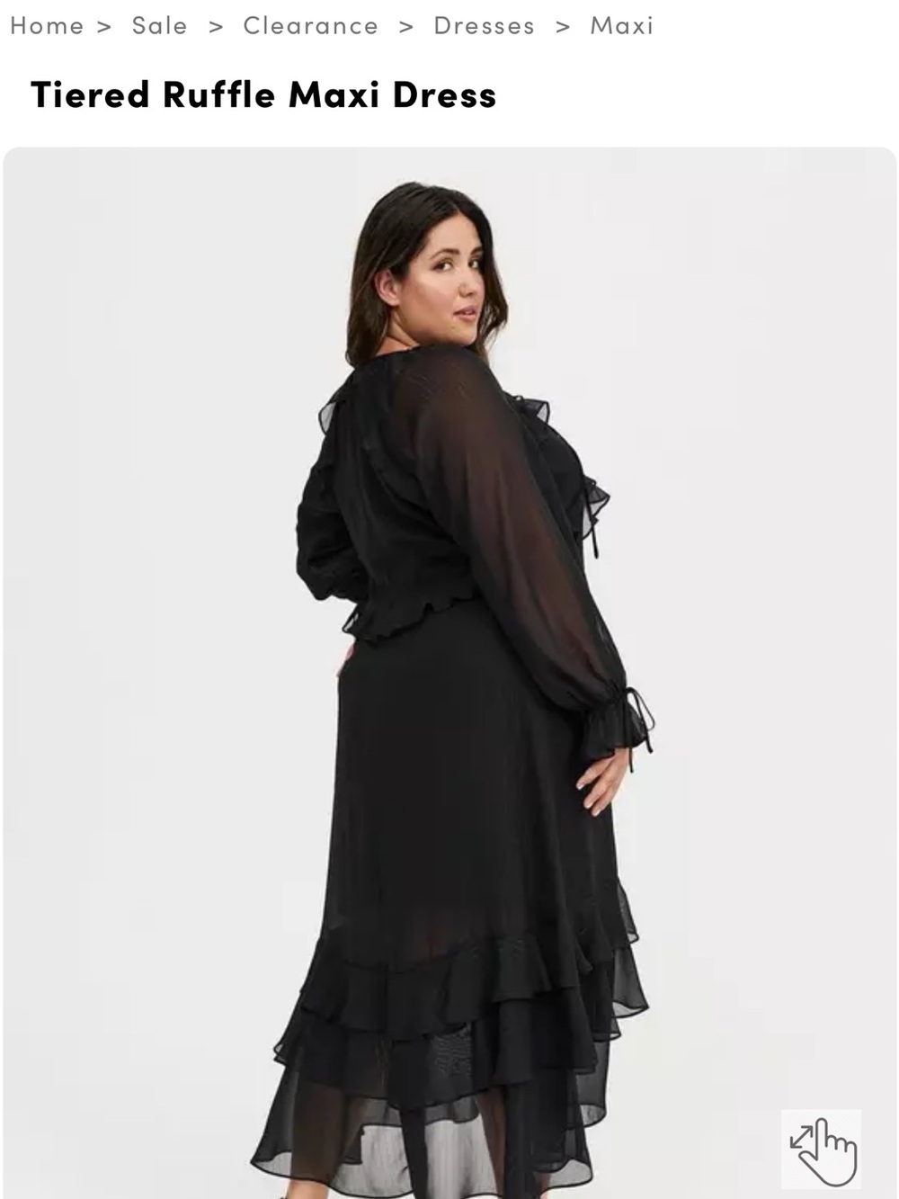 torrid Black Tiered Ruffle Maxi Dress - Picture 3 of 4
